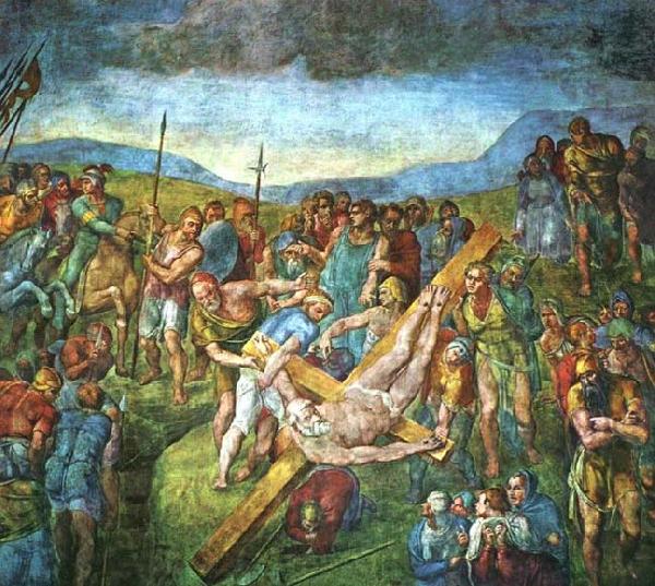 Michelangelo Buonarroti Martyrdom of St Peter oil painting image